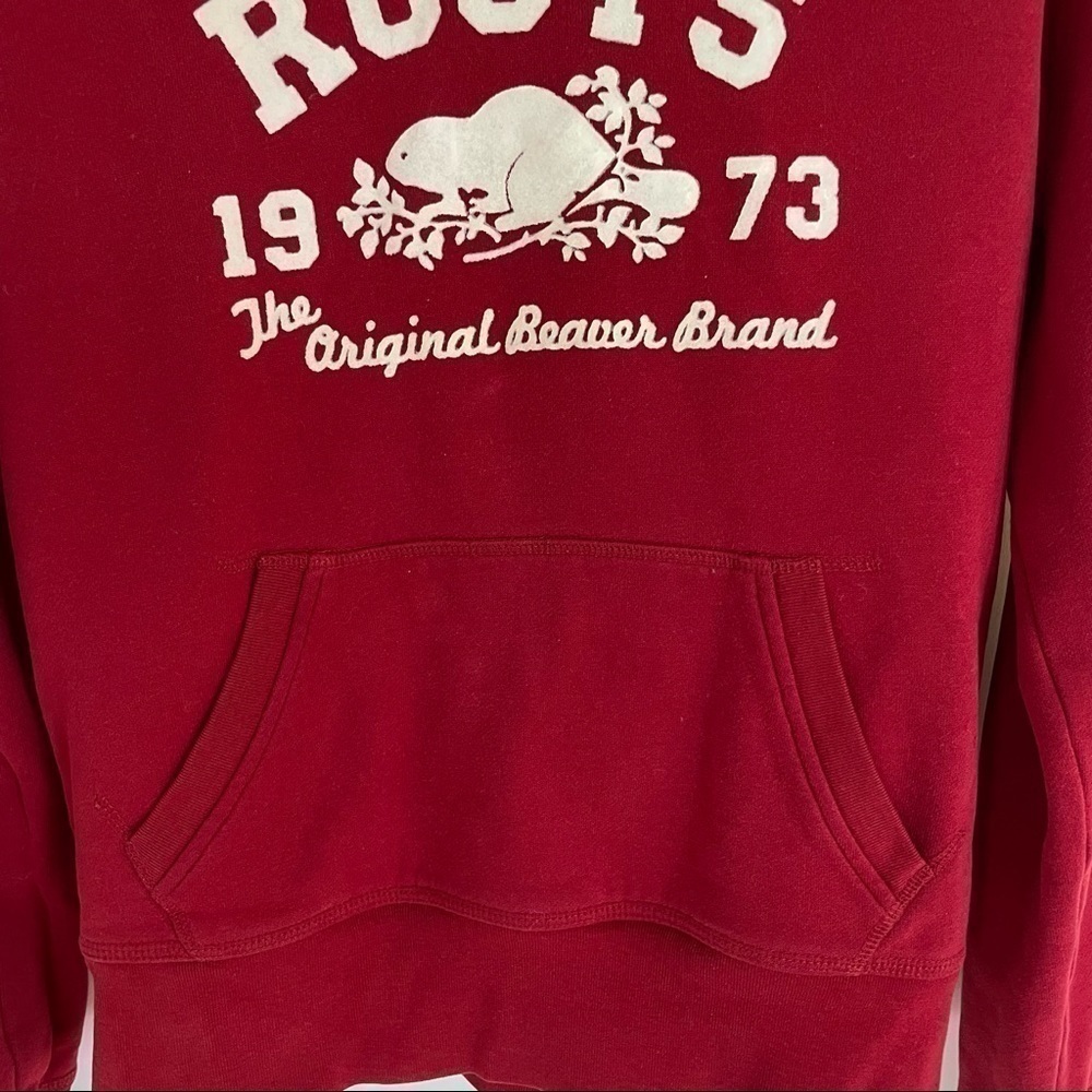 ROOTS Red Kangaroo Hoodie Youth Unisex Medium - Picture 6 of 8